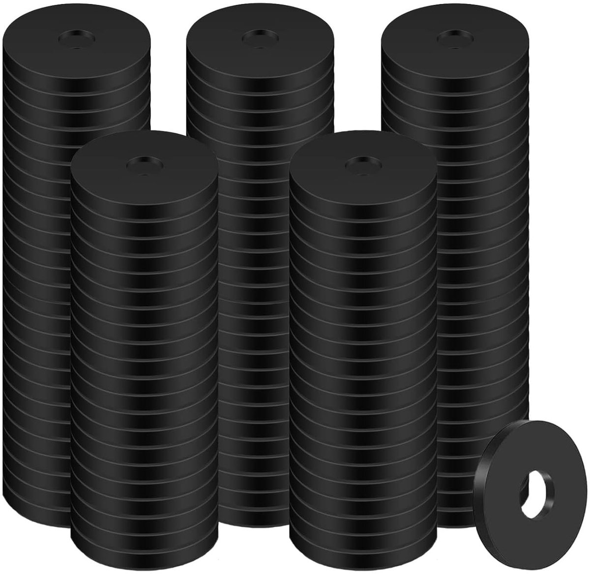 Set van 120 Zwarte Rubber Ringen M6 - Duurzaam en Slijtvast voor Waterdicht Afsluiten van Kranen, Slangen en Bevestigingsbouten