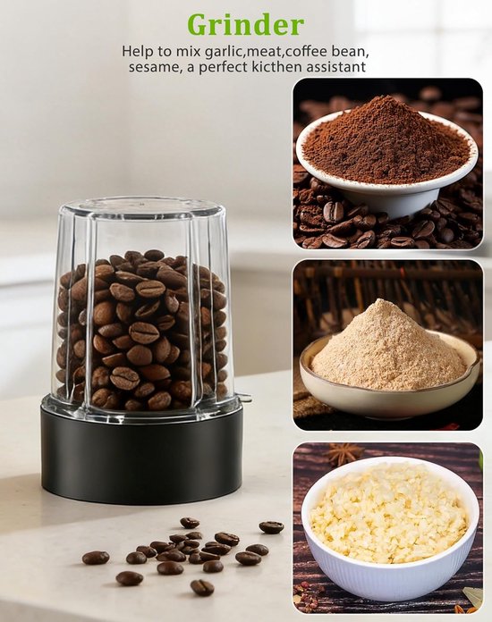 Multifunctionele Mixer - Smoothie Maker - Gezonde Dranken Maken - 3-in-1 Functionaliteit - 570 ml Fles - Zwart Zilver — afbeelding 5