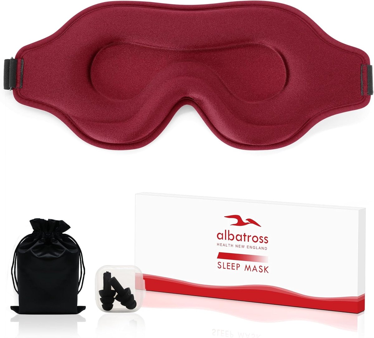 SnelShoppen - Slaapmasker voor Zijslapers, Verbeterd 3D-Gevormd Oogmasker, Blokkeert Licht, Ademend en Zacht, Verstelbare Riem voor Slapen, Yoga en Re