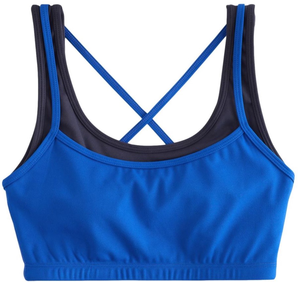 Next Dames - Active Balance sportbeha met gekruiste bandjes en gelaagde look - Blauw Cobalt Blue