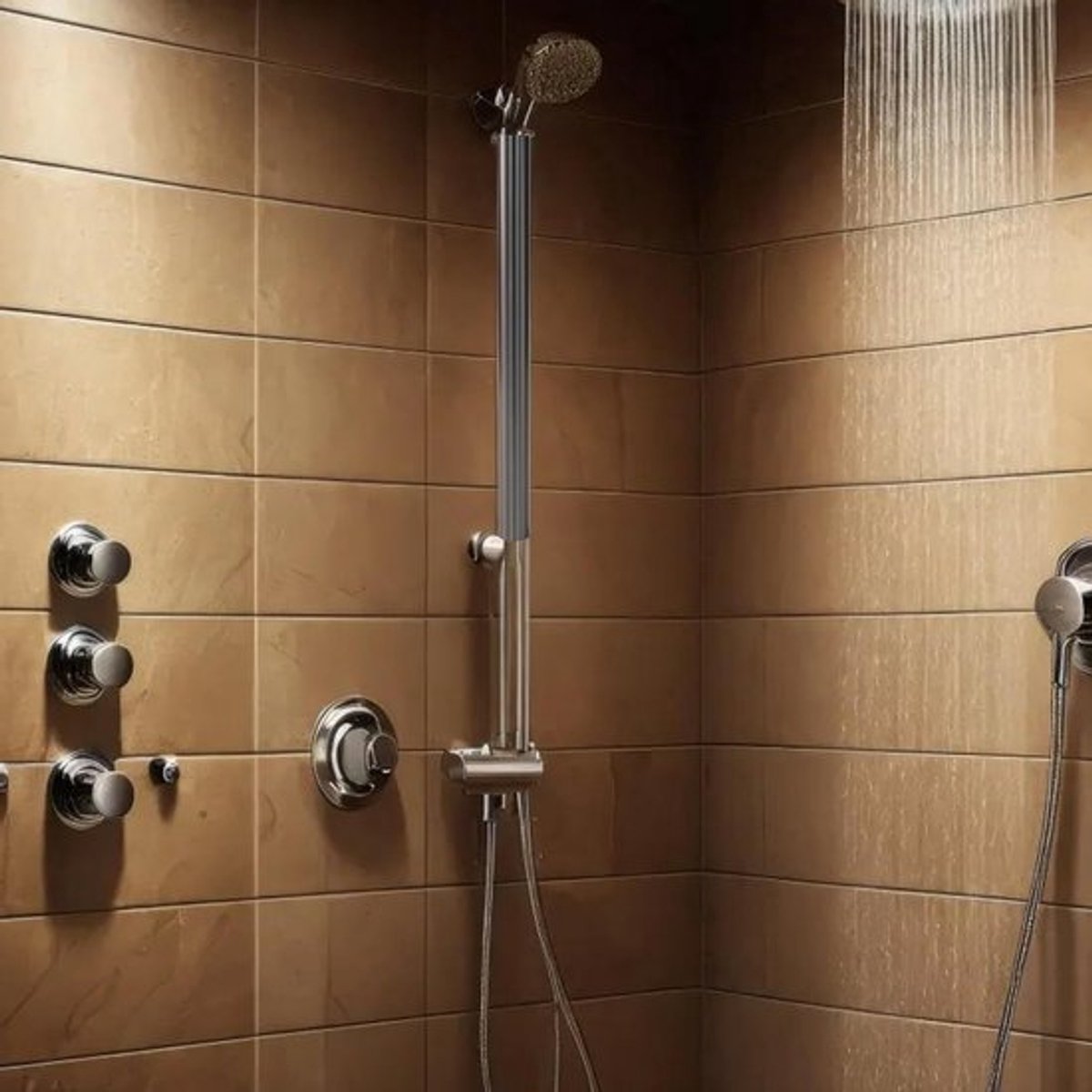 Verlengingsstang voor Douche van 30 cm in RVS - Douchekop Verlenging, Verstelbare Douchebuis, Chroom Geplateerd Accessoire