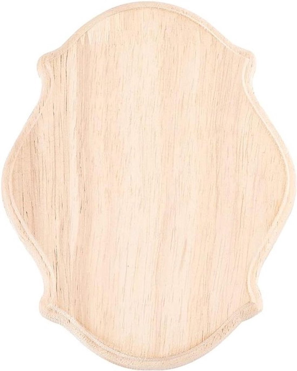 Houten plaquette - Blanco borden - Onbewerkt - Ovaal - Schilderen - Snijwerk - Branden - Doe-het-zelf - Natuurlijk hout - Geschikt voor model - Ovaal houten bord om te decoreren 5,9 x 4,8 x 0,7 inch