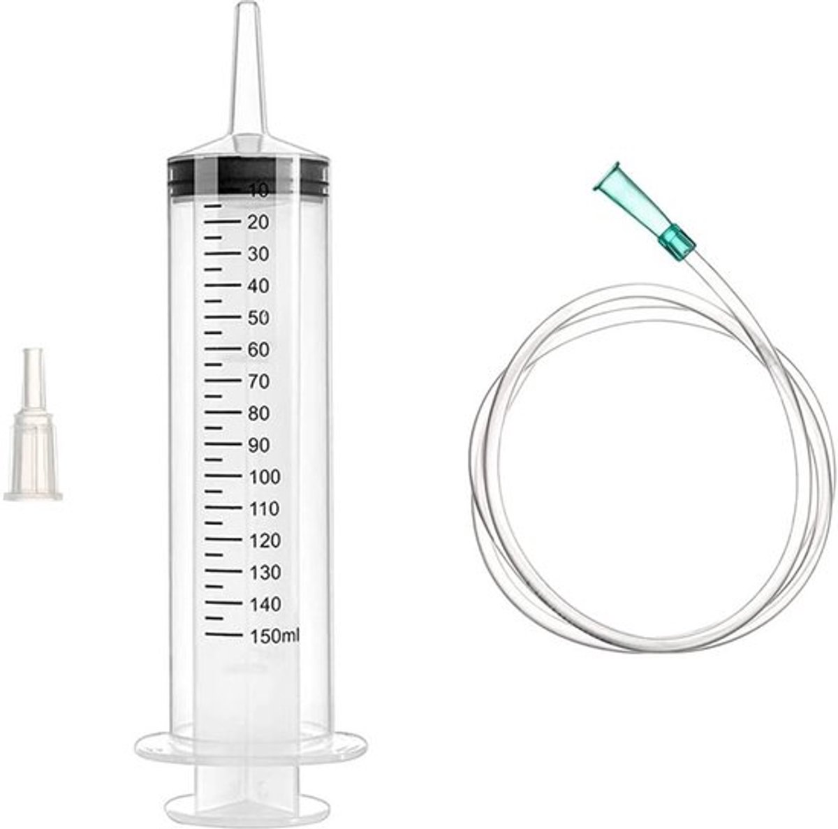 Spuit 150 ml - Hoge kwaliteit - Duidelijke meetmarkeringen - Veilig kunststof - Geschikt voor diervoeding - Eenvoudig te bedienen - Vloeistofspuit