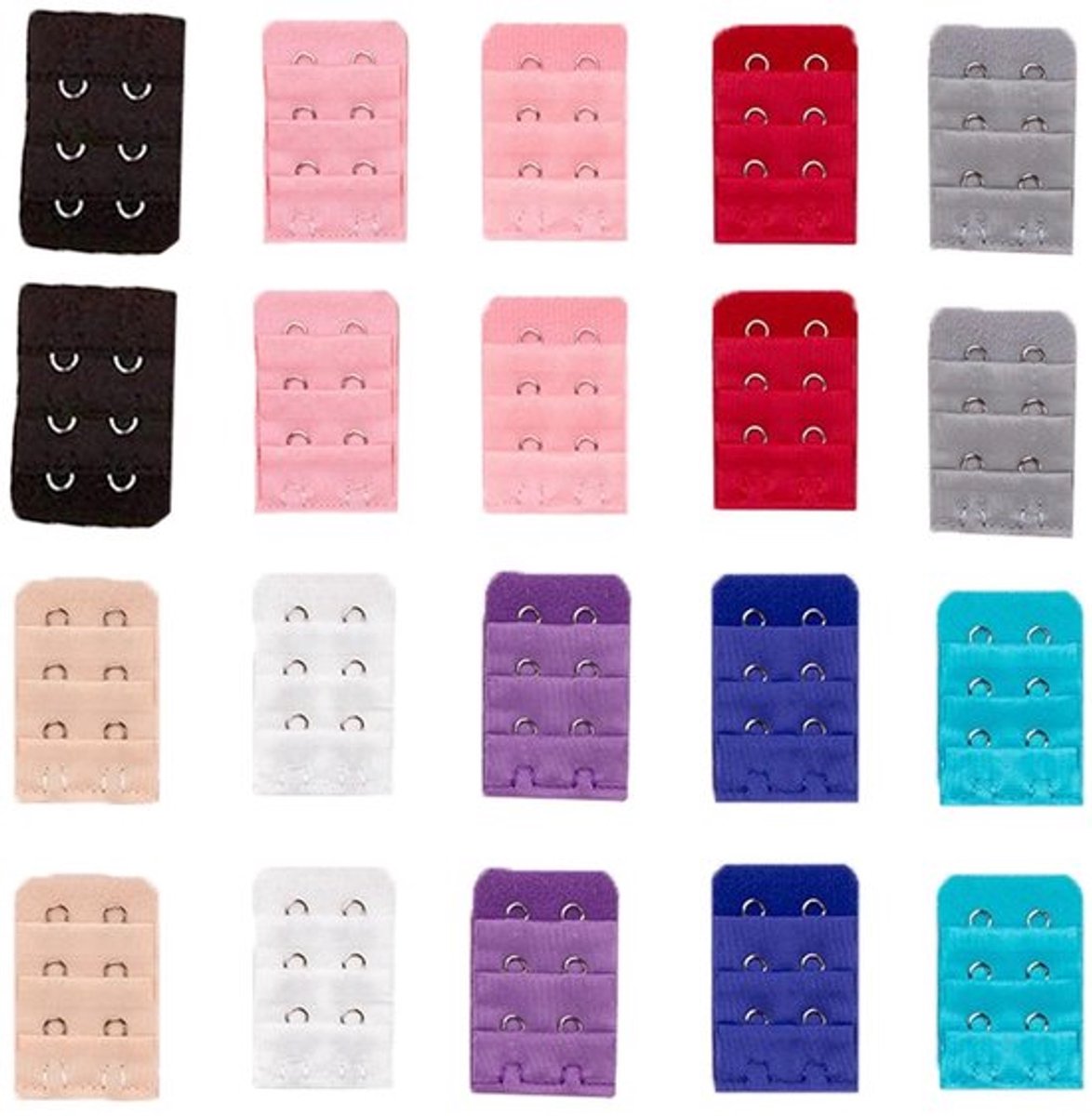 Beha-verlengbanden 20 stuks - Verstelbare Extender Strap - Ademend Materiaal - Comfortabele Ondergoed-uitbreiding - Geschikt voor Dames - Perfect voor Gevoelige Huid