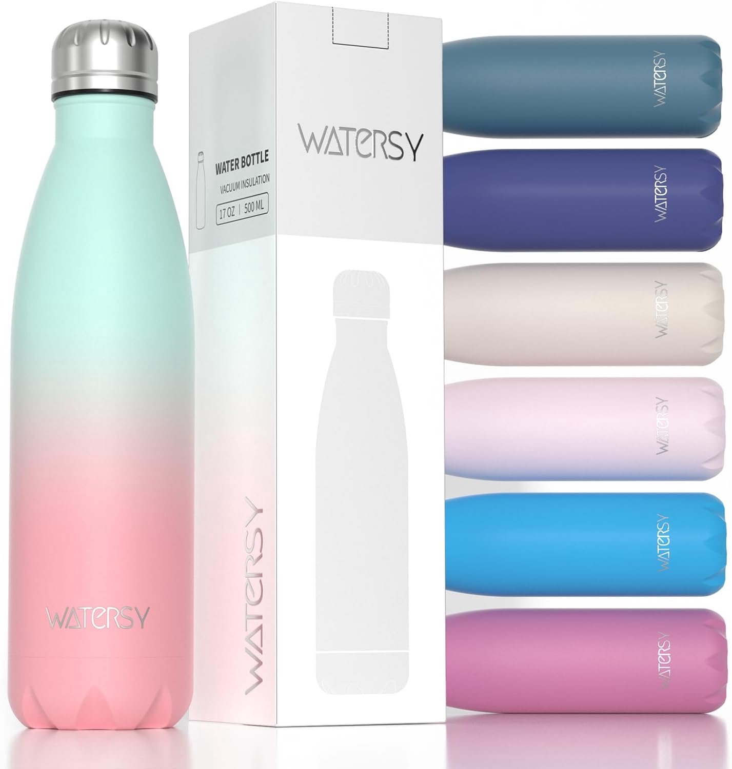 SnelShoppen - Roestvrij Stalen Geïsoleerde Drinkfles 500 ml - Lekvrije Thermosfles voor Kinderen - Dubbelwandige BPA-vrije Waterfles - Aqua Roze Sport