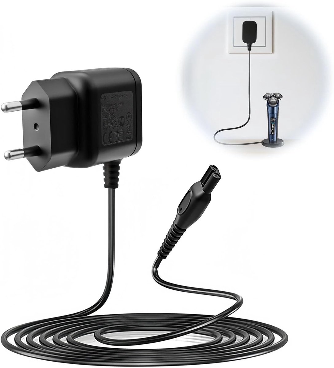 Oplaadbare 15V Scheerapparaat Lader voor OneBlade Pro Series - Compatibel met HQ8505, MG7745, MG7730, QP6510, QP6520, QP6530 - Vervangende Voeding voor Scheerapparaten