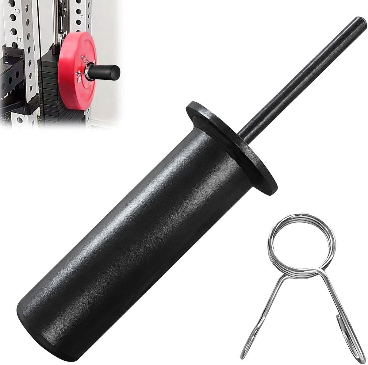 Extra Gewicht Vervangingspen van Metaal voor Stacking met Bevestigingsring - 110 mm Lang, 10 mm Diameter voor Fitnessapparatuur en Krachtstation