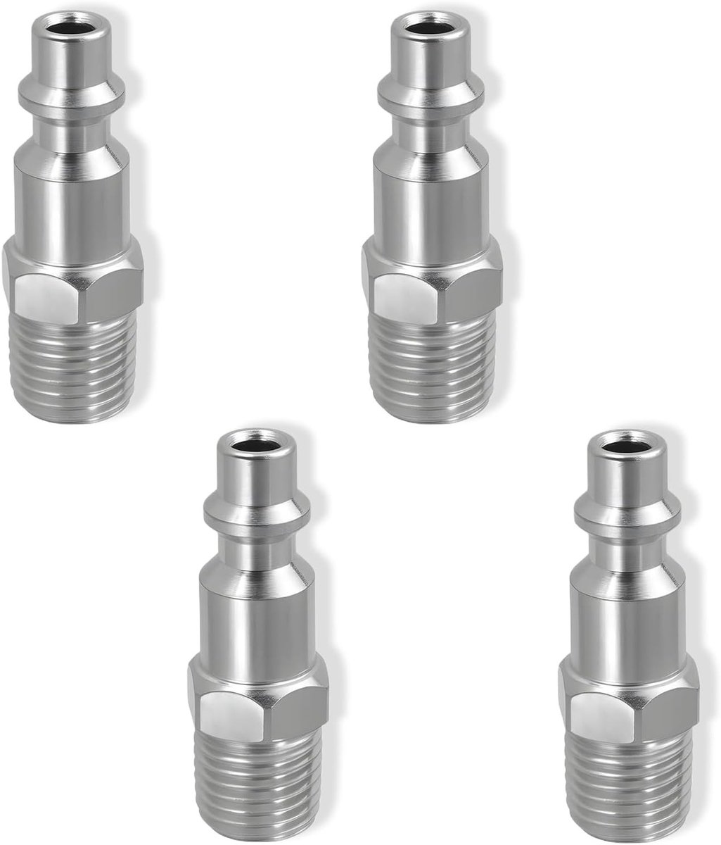 Pneumatische Koppeling 1/4 NPT Mannelijk, Snelle Ontkoppeling voor Compressed Air, Duurzame Metaalverbinding voor Werkplaats en Garage, Geschikt voor Pneumatische Gereedschappen