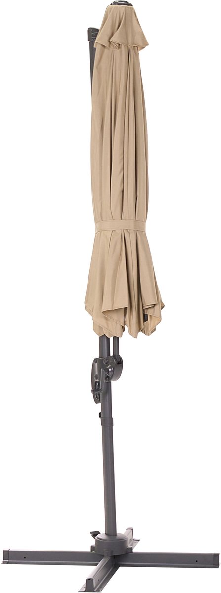 Beliani SAVONA - Cantilever parasol-Beige-Polyester