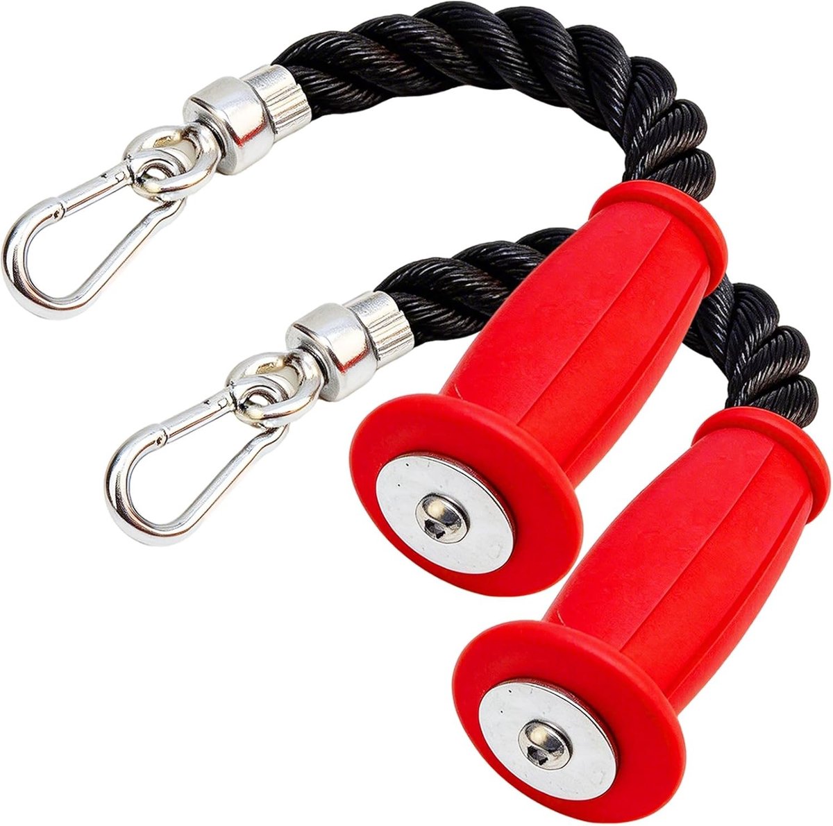 Tricepstouw met antislip handgrepen voor krachttraining, 2 stuks, ideaal voor kabelmachines en thuisgebruik