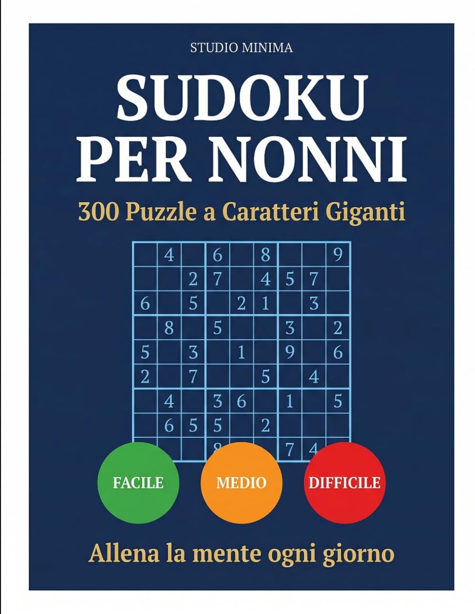 SnelShoppen - Sudoku per Nonni: 300 Puzzels met Grote Cijfers - Gemakkelijk, Gemiddeld en Moeilijk - Inclusief Oplossingen - Perfect voor Ouderen