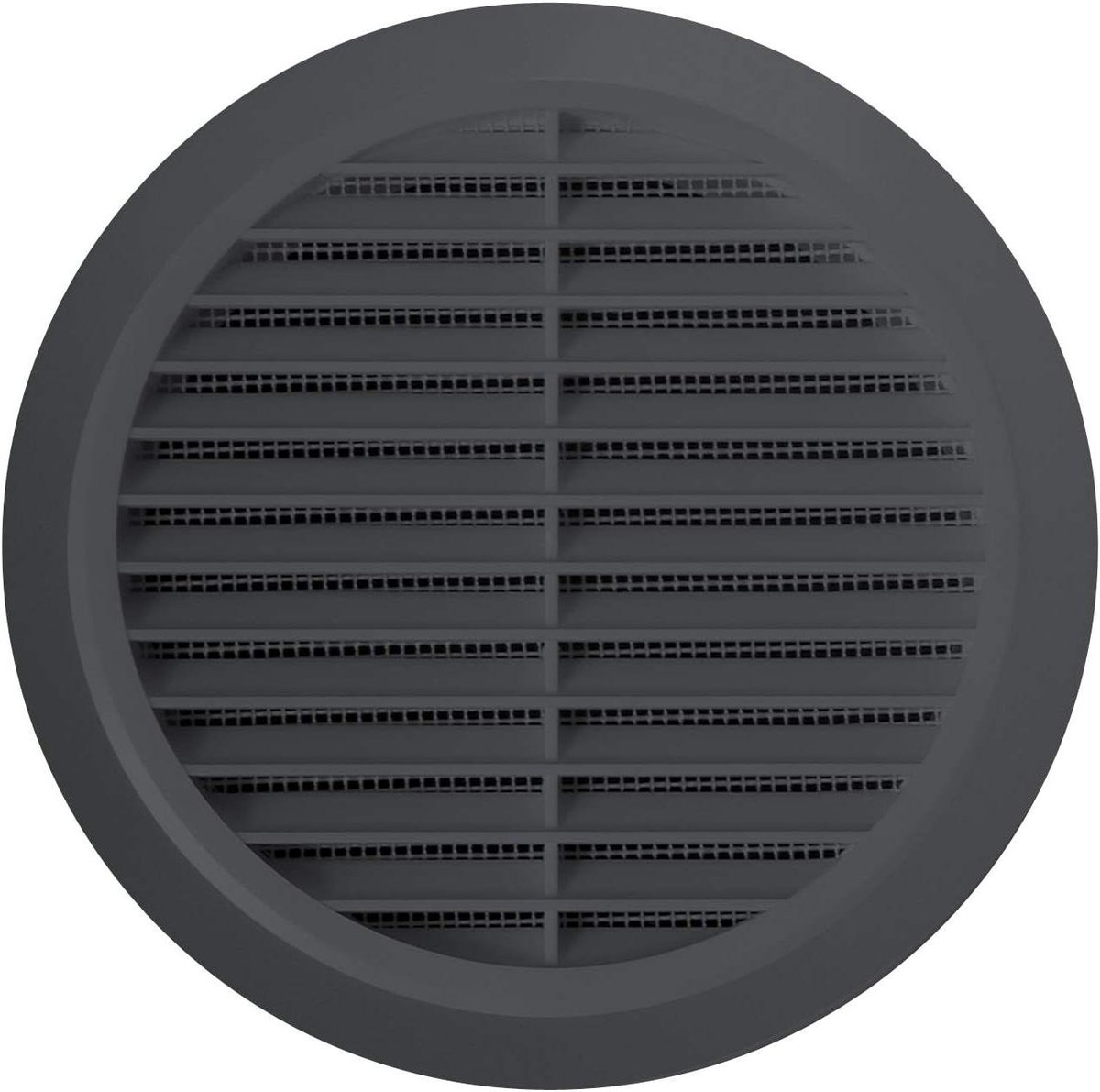 Ventilatie Rooster - Insectenwering Uitlaat - Ventilatie Binnenruimte - Met Insectengaas - Diameter 90 mm - Antraciet