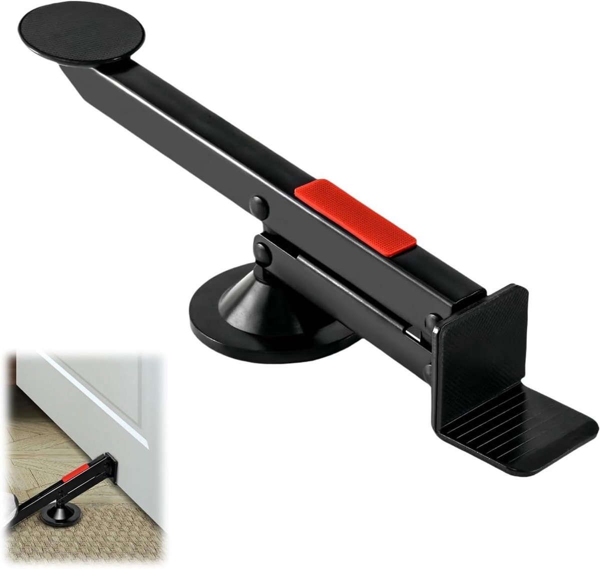 Deur Lift - Plaat Lifter - Deuren Plaatsen - Voetbediend 360 Graden - 100 kg Capaciteit - Zwart