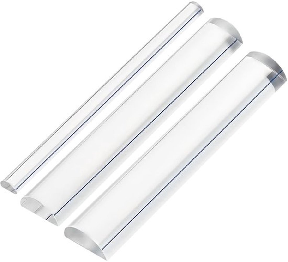 Vergrootglas 3 Stuks - Acryl Vergrootglaszoeker - Leesgidsstrips - Opbergdoos - Kristalhelder - Diverse Afmetingen - Leesliniaal