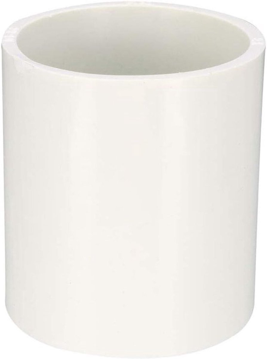 50mm PVC pijp fittingen - 5 stuks | Rechte verbindingsstukken voor sanitair - PVC koppeling adapter voor tuinslang - Duurzame materialen