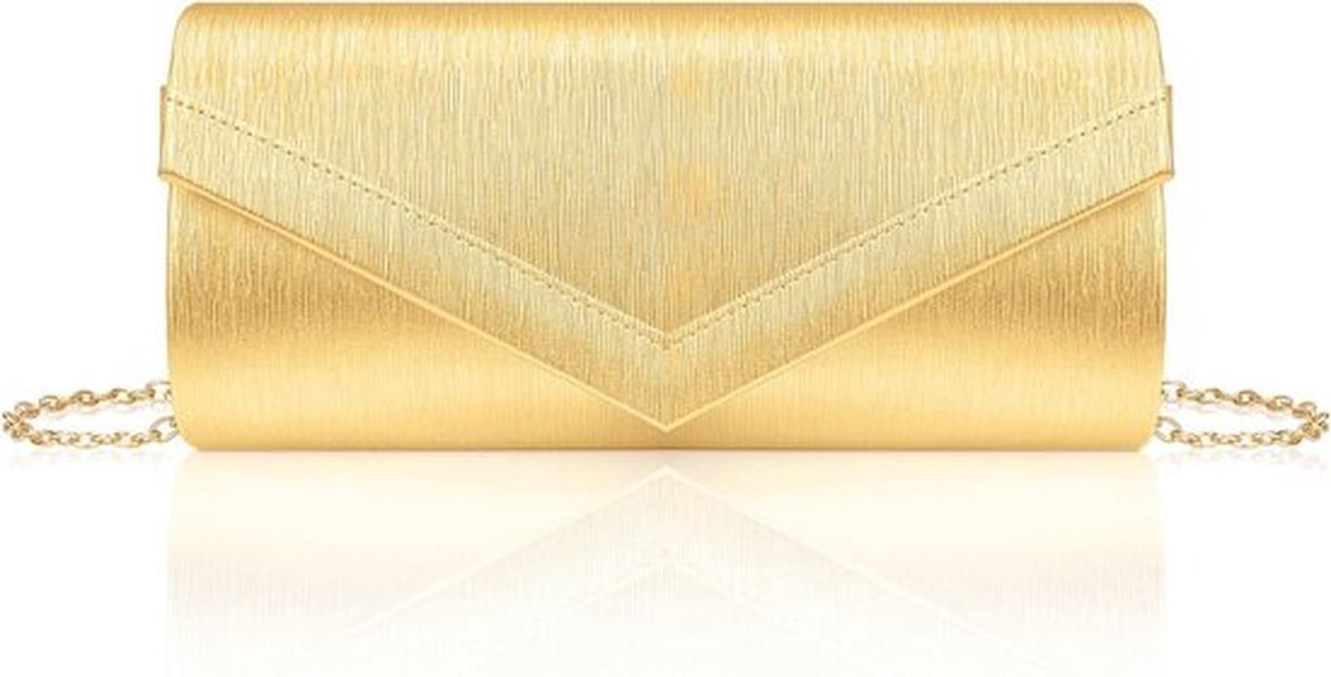 Elegante Metallic Shiny PU Leren Clutch voor Vrouwen met Afneembare Ketting, Perfect voor Feestjes en Avonden, Ideaal als Crossbody Schoudertas