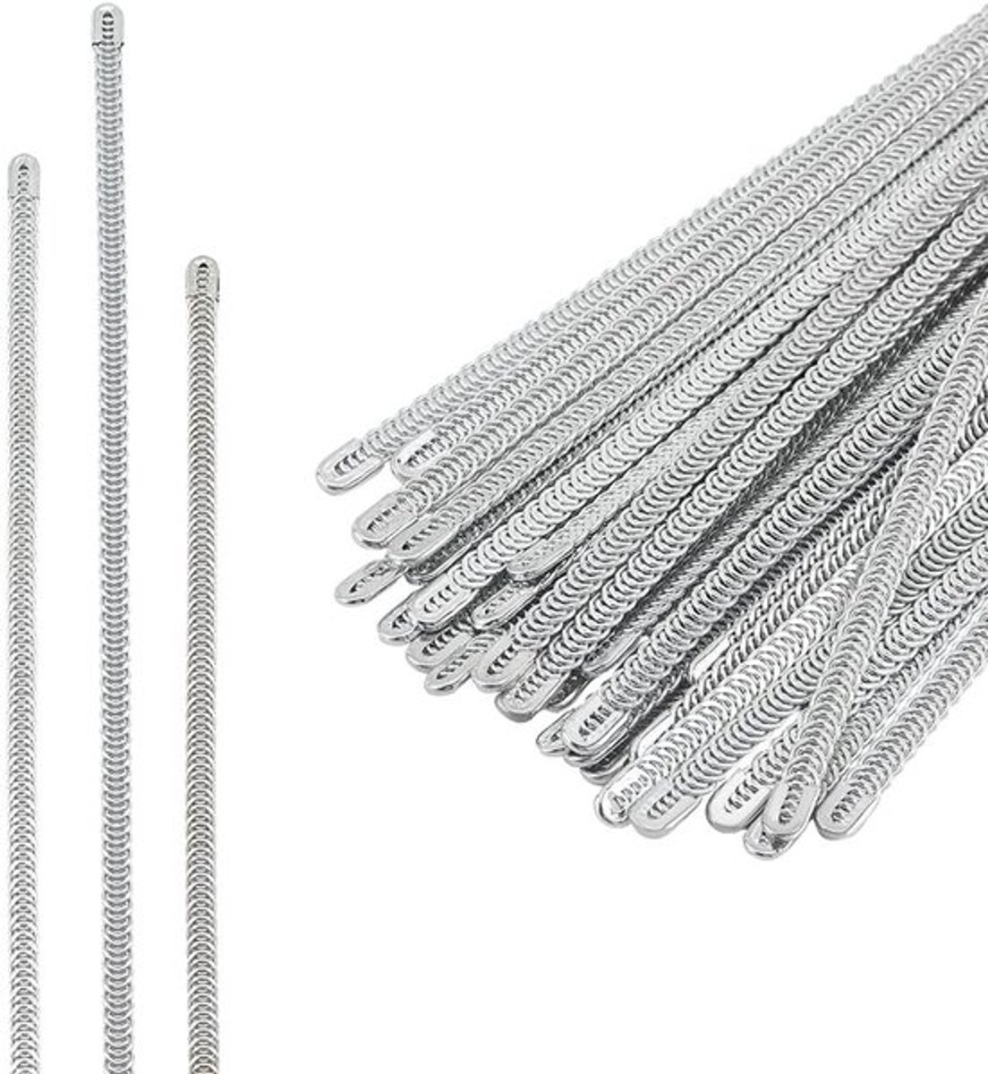 Corset Boning 36 Stuks - Roestvrij Stalen Spiraalvormig - 23/25/28cm (9/10/11 inch) - 6,5mm Breed - Kwaliteitsmateriaal - Voor Naaien en Doe-Het-Zelf Projecten - Corsetstaal