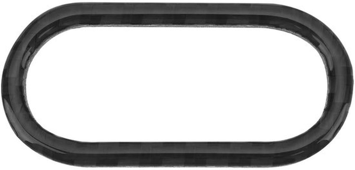 Koolstofvezel Interieur Waarschuwingslampje Knop Decal Cover Zwart