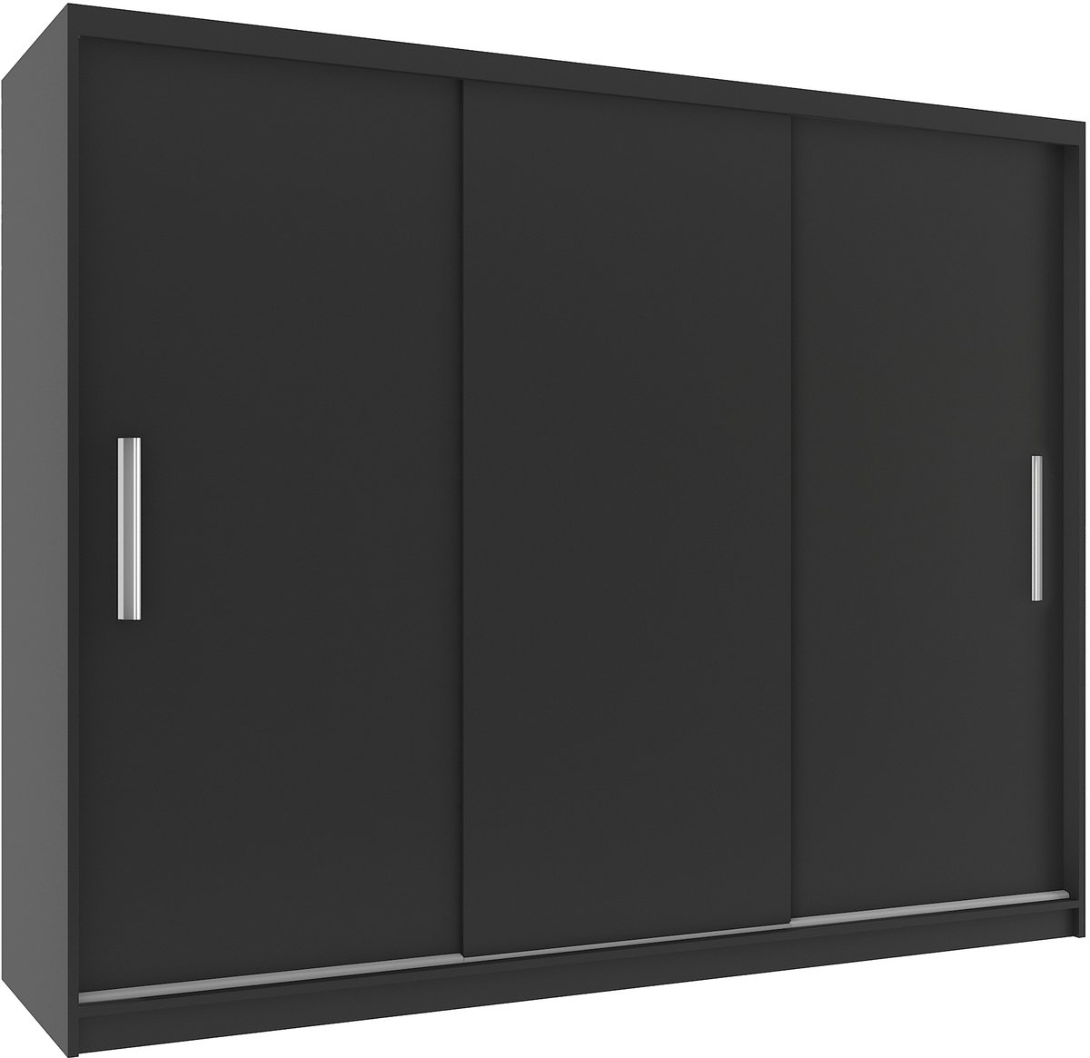 BELINI Verona SI Schuifdeurkast 232 cm Zwart Mat - Garderobekast met Kledingstangen - Comfort Line Slaapkamerkast