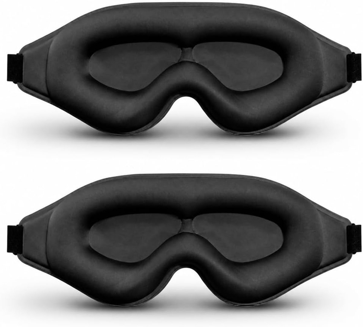 2 stuks 3D-slaapmasker voor zijslapers, voor mannen en vrouwen, ademende drukvrije slaapbril met verstelbare - ShopVlot