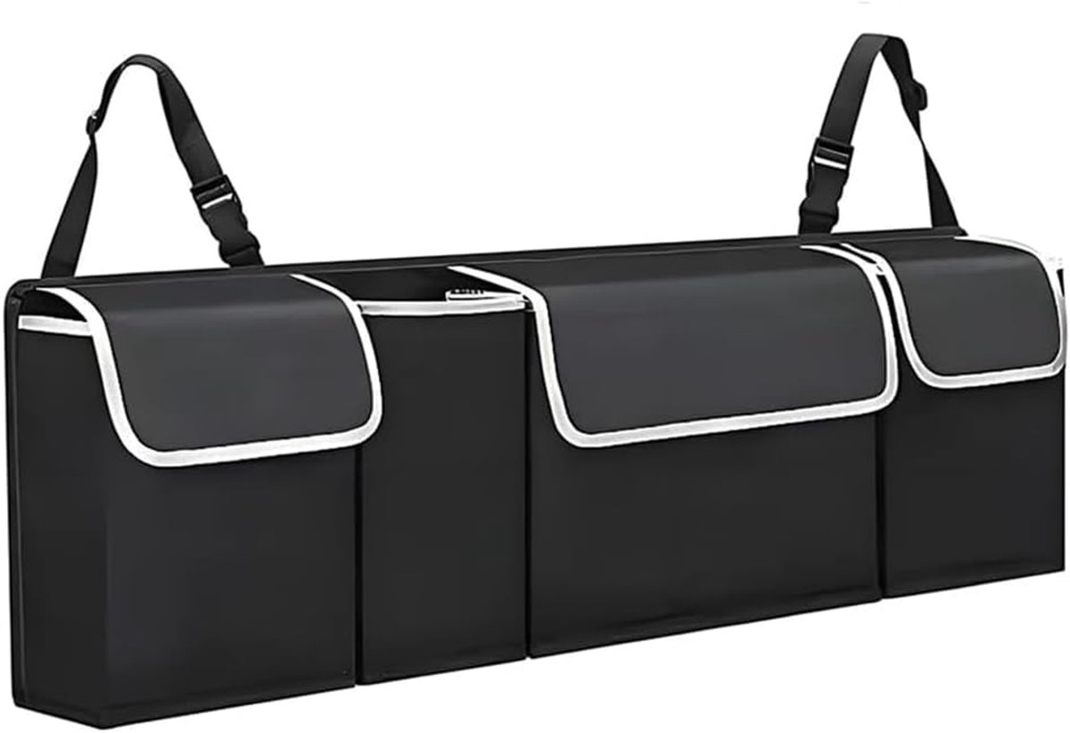 SnelShoppen - Auto-kofferbakorganizer, opbergtas, waterdichte kofferbaktas met klittenband, opvouwbaar, multifunctionele autotas voor camping, kindere