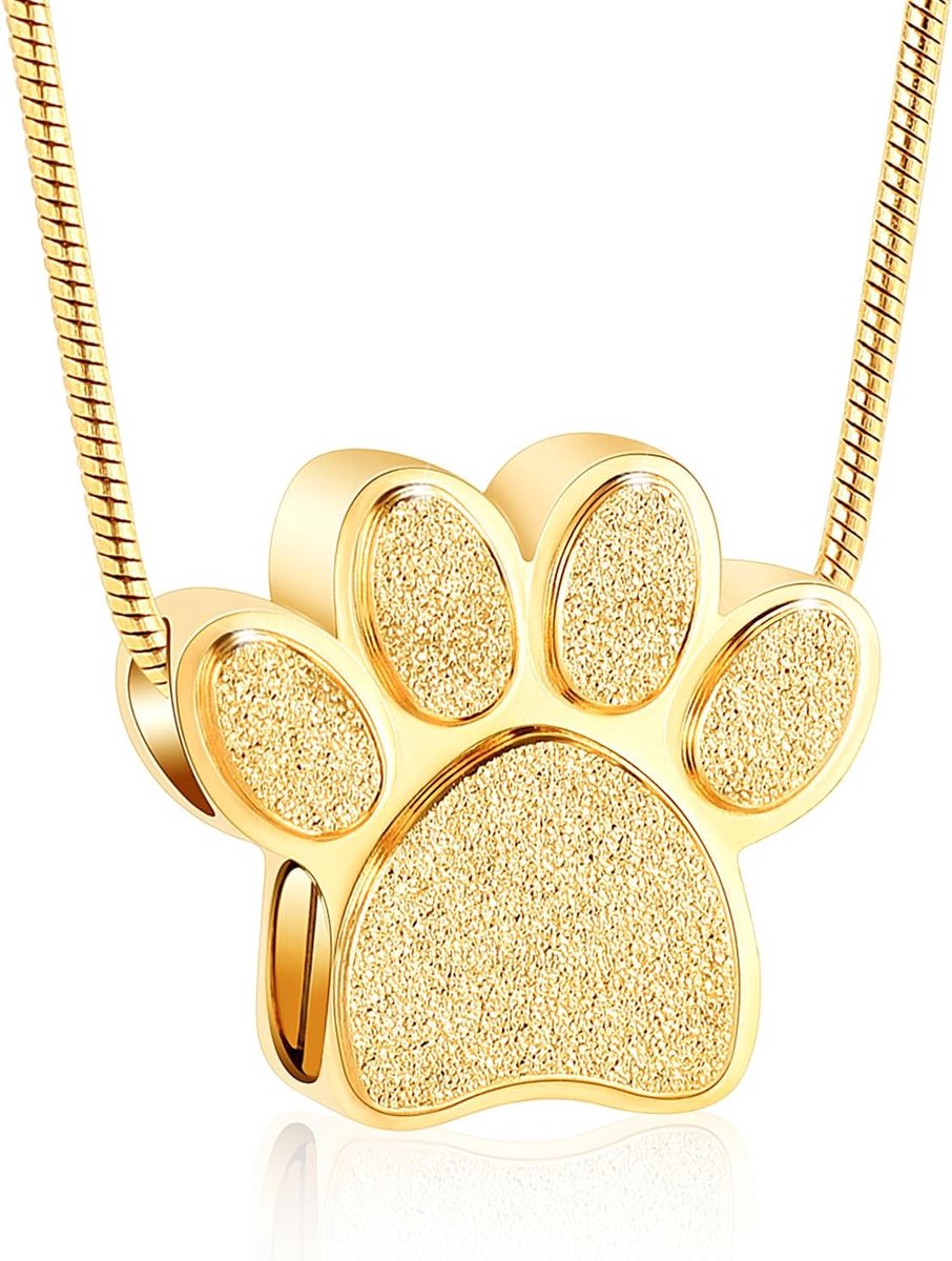 urnen voor honden/katten - huisdier urn - huisdier as halsketting - poot print urn ketting met mini keepsake urn memorial as sieraden