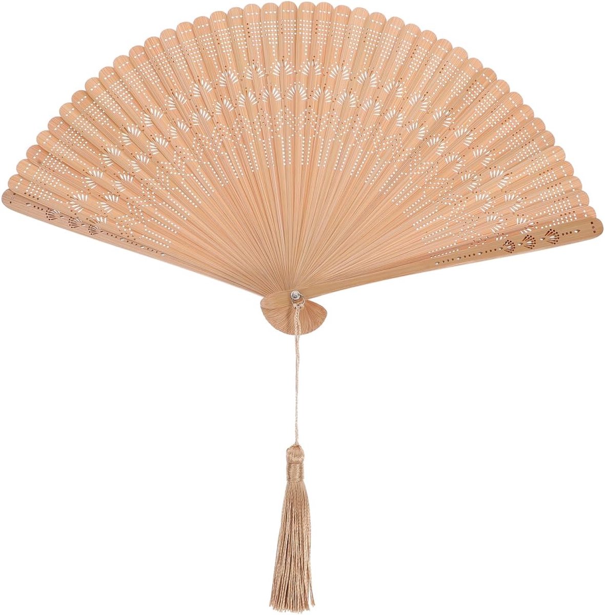 Bamboe Handwaaier Opvouwbare Ventilator Vintage Stijl Handventilator Voor Dames Bruiloften Feestjes En Dagelijks Gebruik