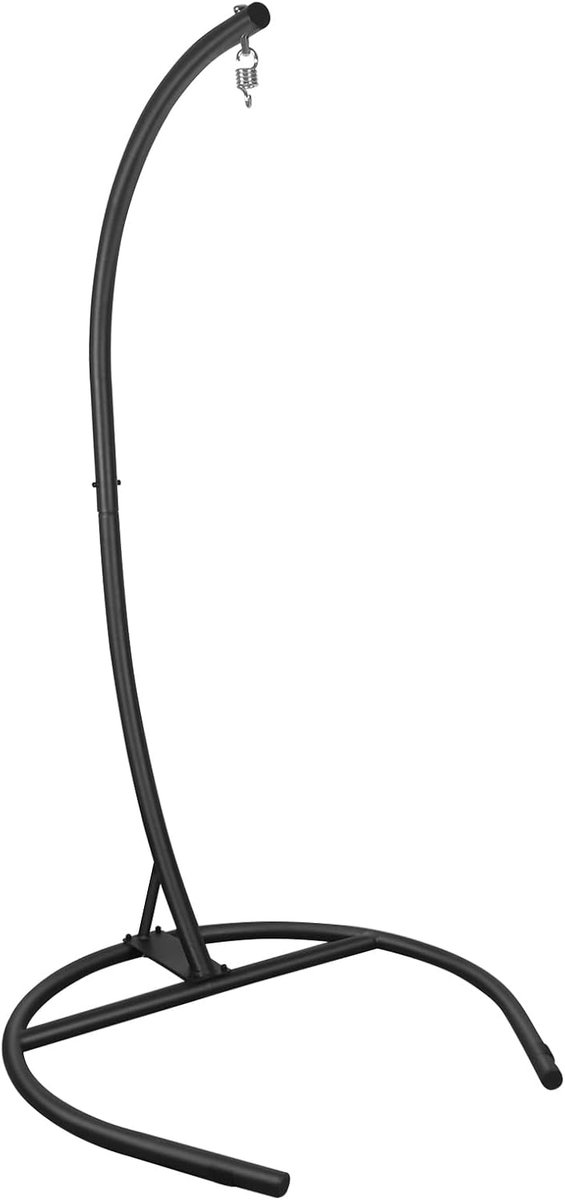 hangstoel met frame, max. belasting 150 kg, binnen- en buitengebruik, tuin, zwart