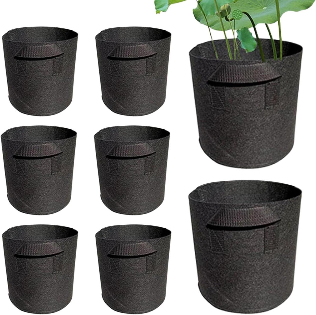 Waterplantenmand Vliesstof - Vijverplantenpot Leliepot - Planten Kweken - Intelligent Ventilatiesysteem - 2 Liter - Grijs
