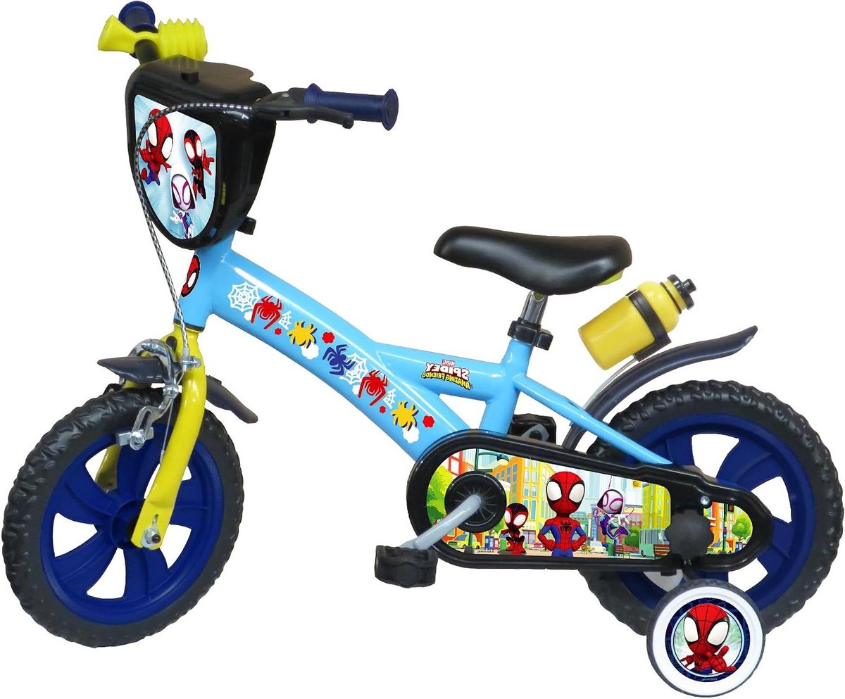 Kinderfiets Loopfiets Eerste Fietservaring Veilige Stabilisatoren 12 inch Blauw