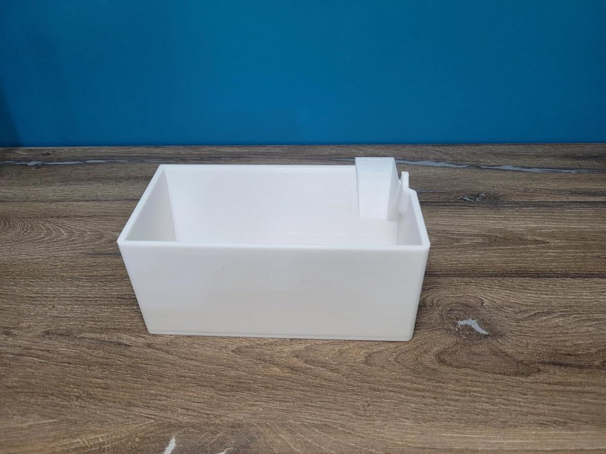 Afvalbak Naaimachine - Draad Vanger - Naaiwerk Opruimen - 3D Geprint Ontwerp - 17 cm Lengte - Wit