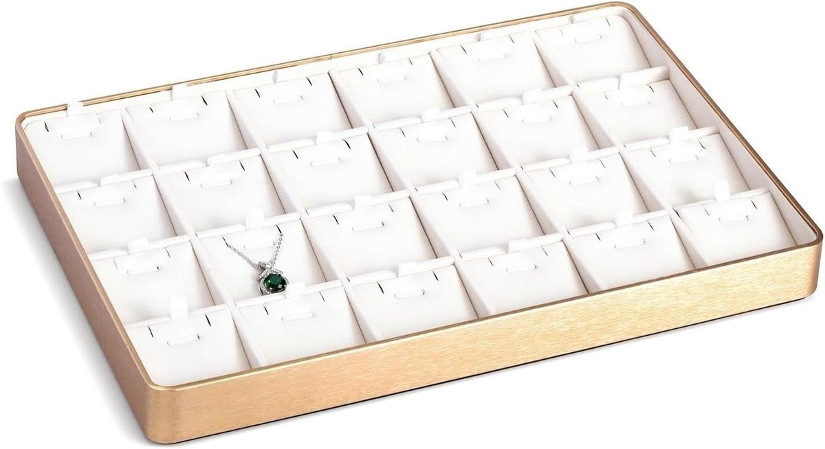 Sieradenhouder - Sieradenrek Organizer - Sieraden Opbergen - Meerdere Compartimenten - 1x1x1 cm - Goudkleurig