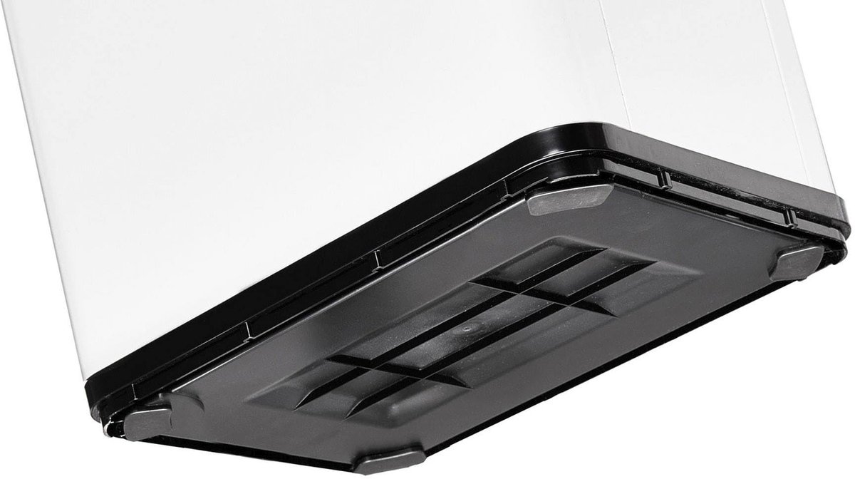 SnelShoppen - Intelligente Vuilnisemmer 30L zonder Poten met Automatisch Openen en Handmatig Contact, 35,5 x 26 x 60 cm, Wit voor Keuken en Huishoudel