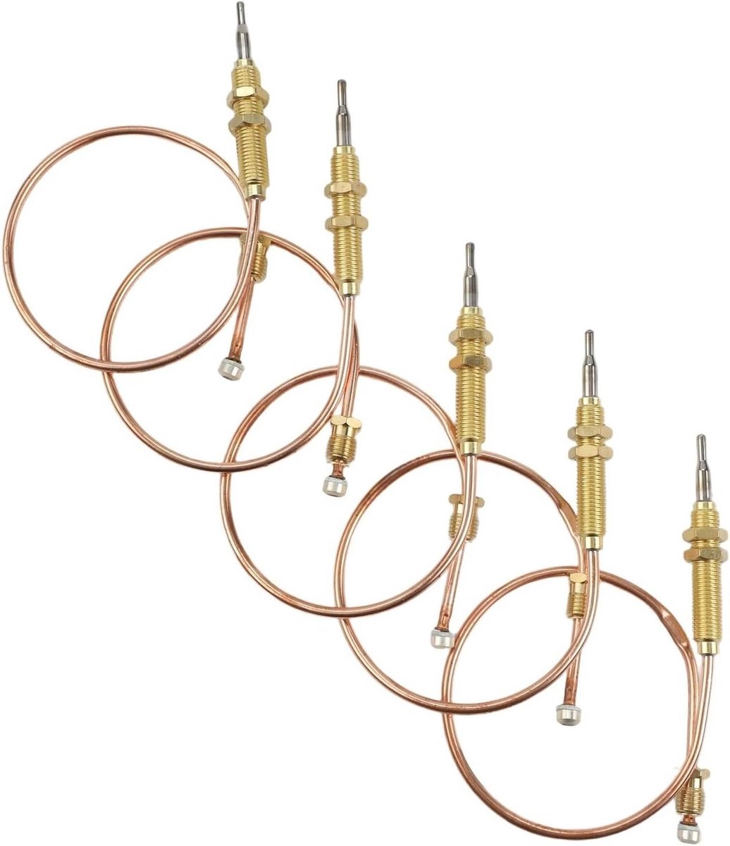 Thermoelement Set - Reserveonderdelen Oven - Veilige Verwarming - Hoge Gevoeligheid - 5 stuks 30 cm - Metaal