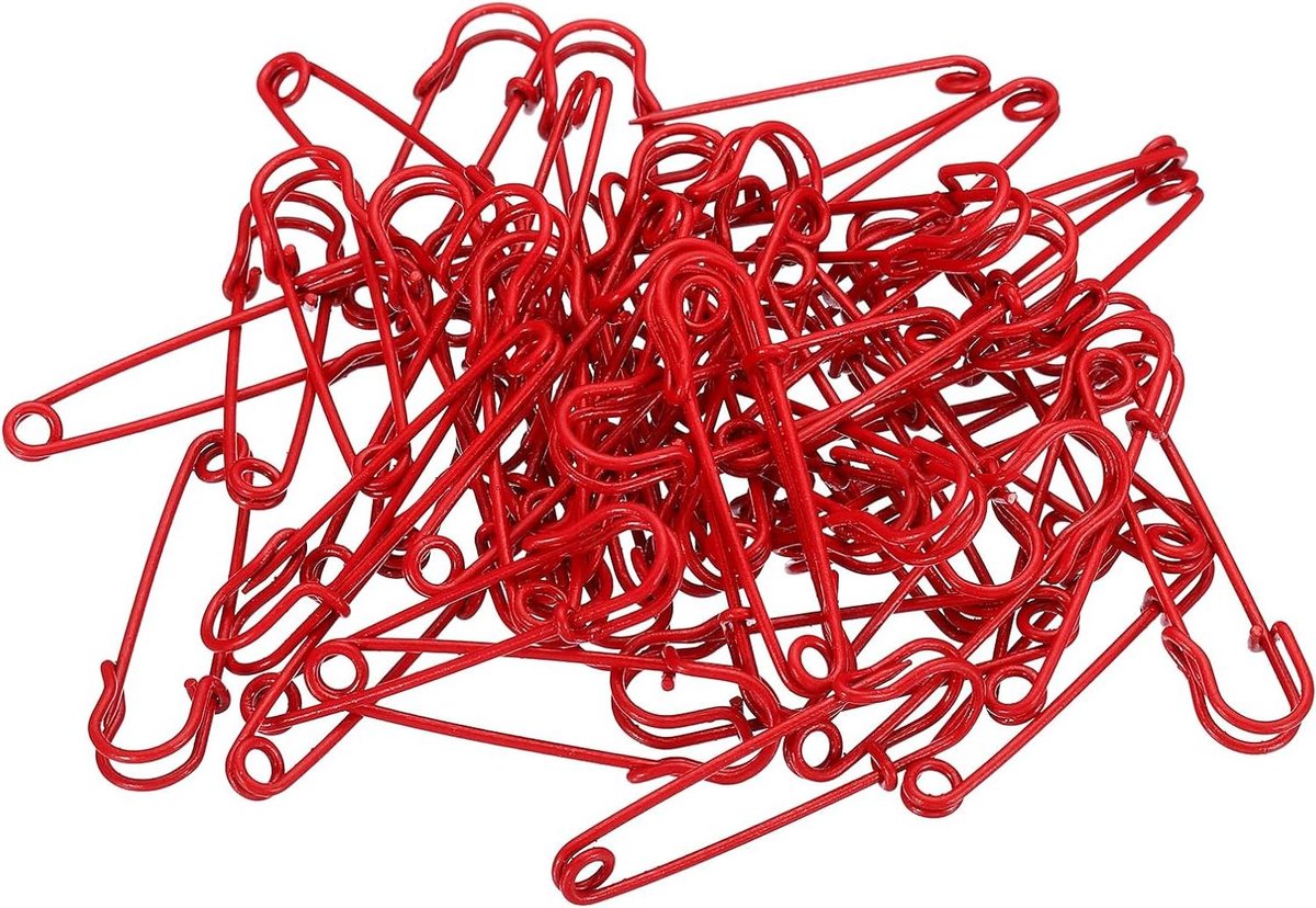 Veiligheidsspelden - Naaispelden Knutselspelden - Kleding Maken - Extra Grote Spelden - 50 stuks - Rood