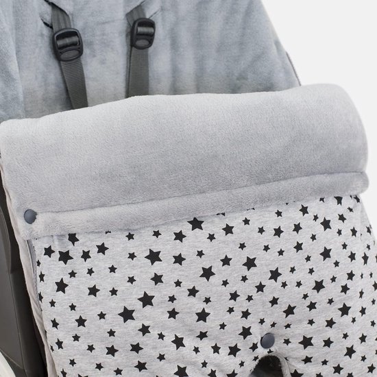Kinderwagen Voetzak - Babyzak - Comfortabel Wandelen - Oeko-tex Gecertificeerd - 110 cm Lengte - Zwarte Ster — afbeelding 3