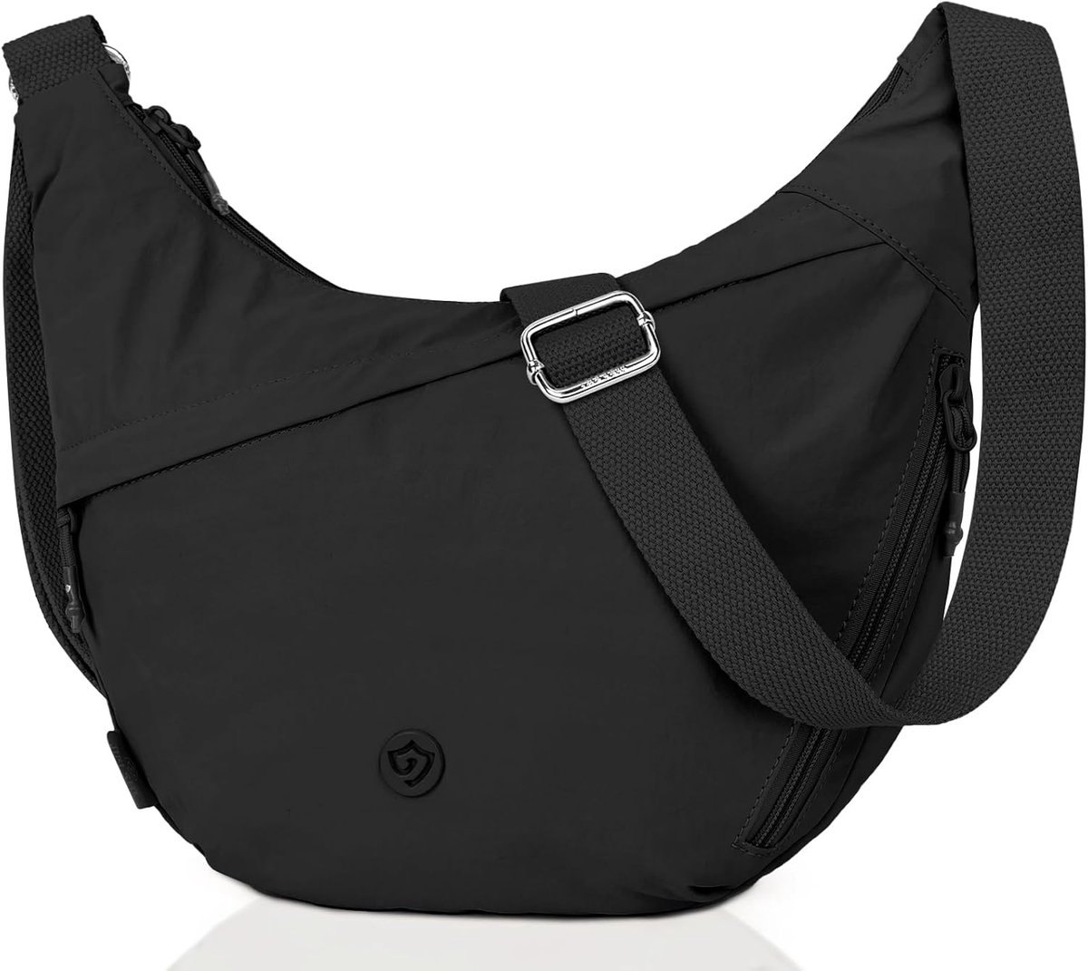 Women's Small Shoulder Bag, Half Moon Bag with Multiple Pockets, Lightweight Crossbody Bag with Adjustable Strap for - ShopVlot