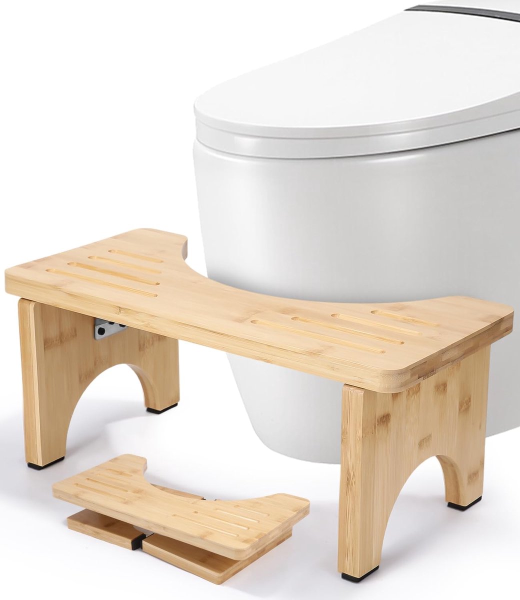 Inklapbare Bamboe Toiletkruk voor Betere Stoelgang en Comfort
