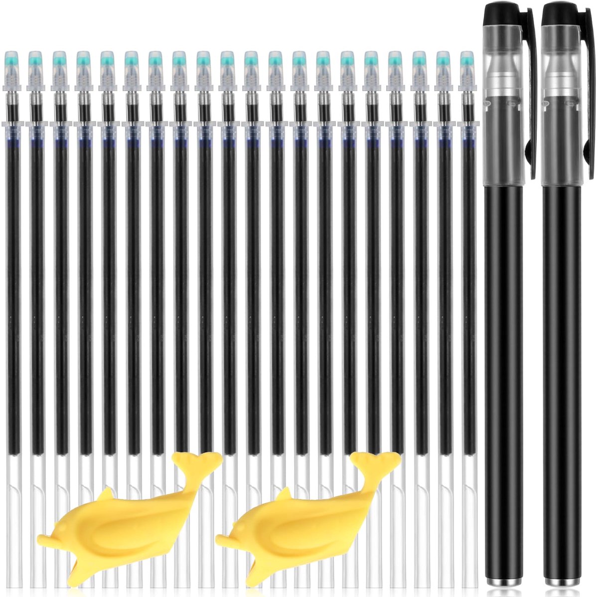 20 navullingen, 2 magische pennen met 2 stopcontactcorrectie, herbruikbare tekenstift van onzichtbare inkt voor magische oefen-kopieerboek, boek, kalligrafie