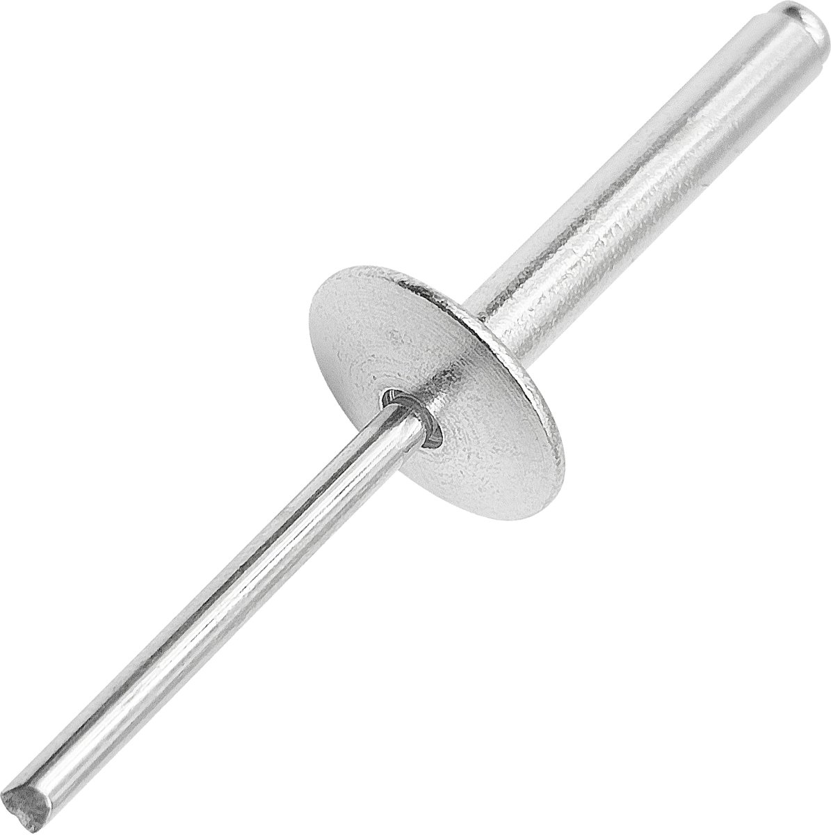 30 stuks grote flens extra lange blinde klinknagels, verlengde lengte, aluminium grote kop stalen schacht doorn lange schacht popklinknagels (4,8 mm x 39,3 mm)