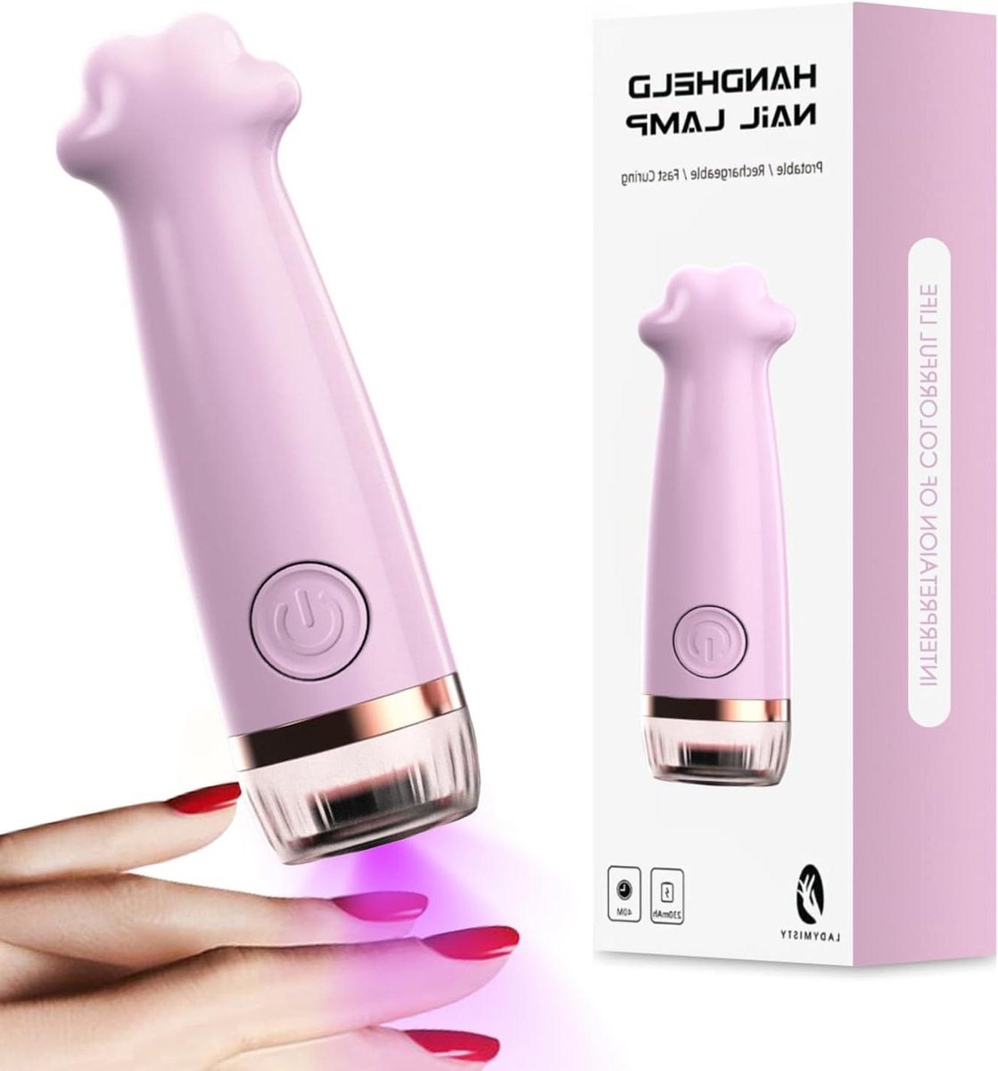 Led Nagellamp - Nagel Uitharder - Manicure Maken - Draagbaar Formaat - 7.6 cm Lengte - Wit
