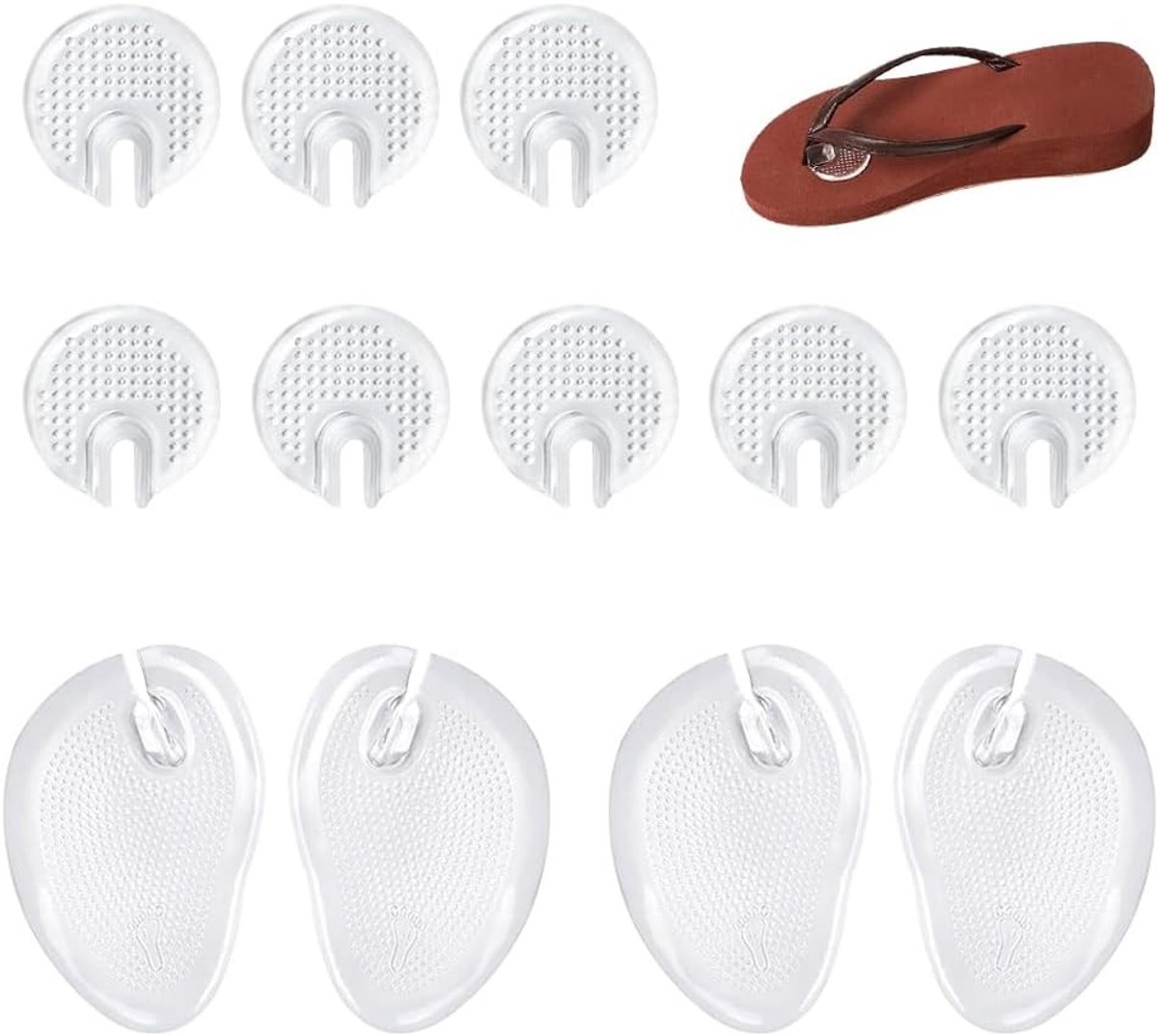 Zachte Siliconen Teenkussens voor Flip Flops - Bescherming tegen Slijtage en Comfort voor Mannen en Vrouwen, Ideaal voor Zomer en Strandgebruik