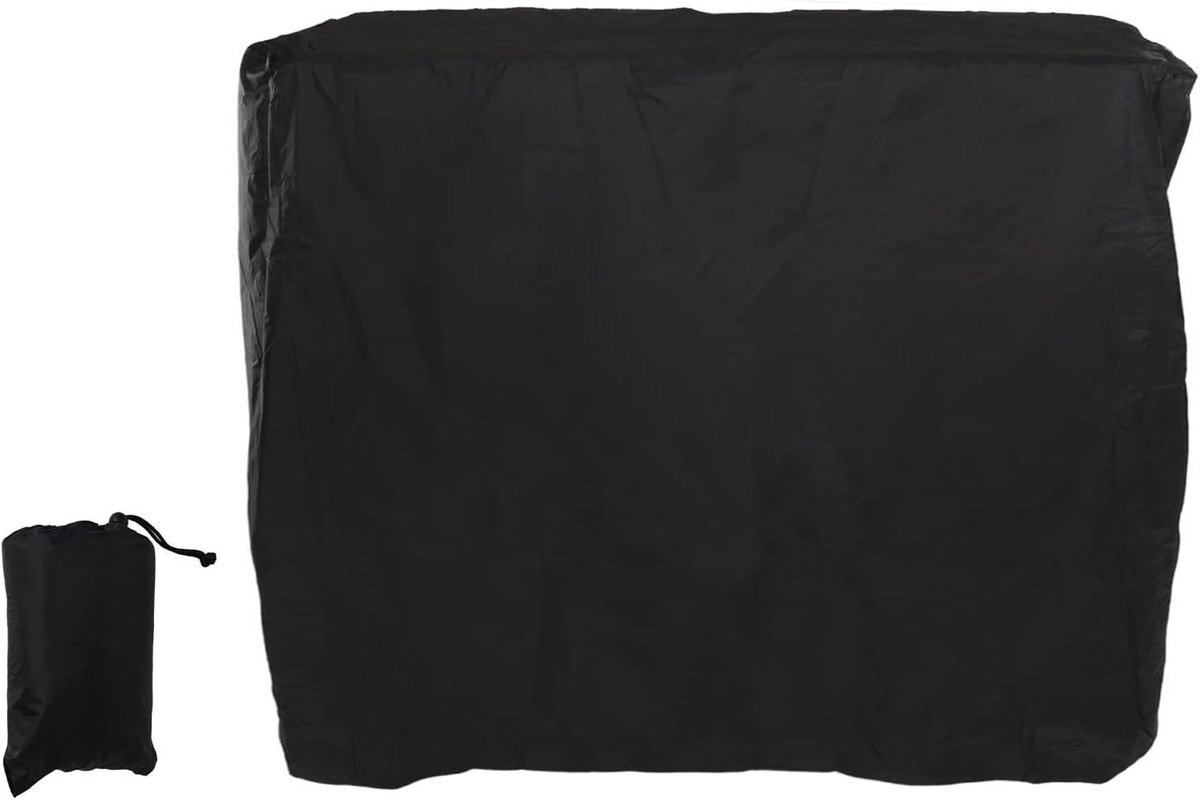 Pongtafelhoes met Ritssluiting - Tafeltennishoes Waterdicht - Terras Beschermen - Zilverkleurige Coating - 155x75x150cm - Zwart