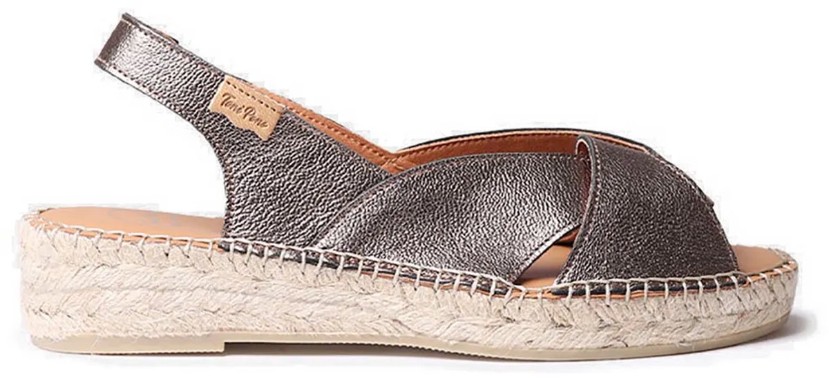 Dames leren espadrille | ENOLA-P