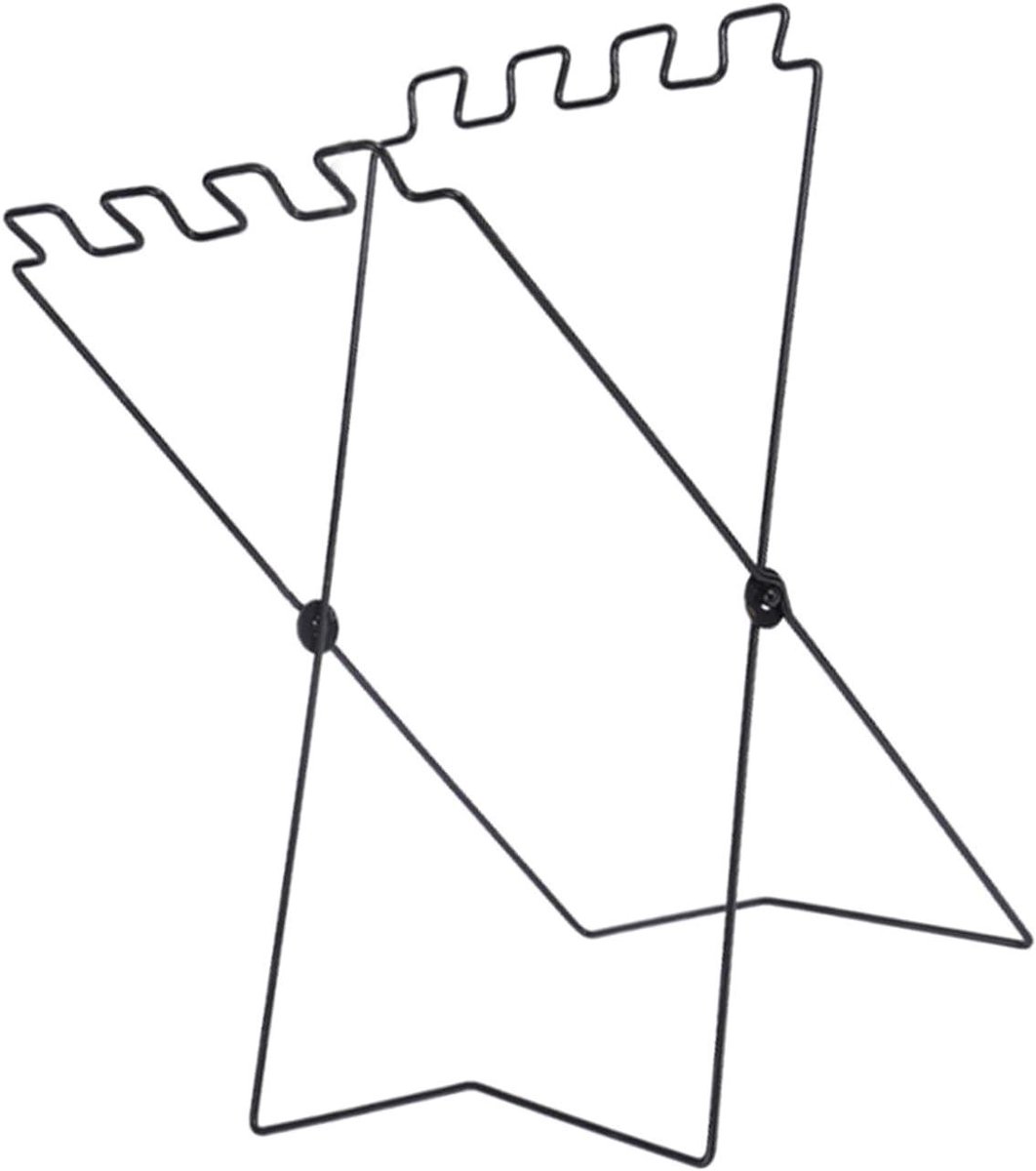 Vuilniszakhouder - Metalen frame - Buitenactiviteiten - Compact opvouwbaar - 47 cm hoog - Zwart