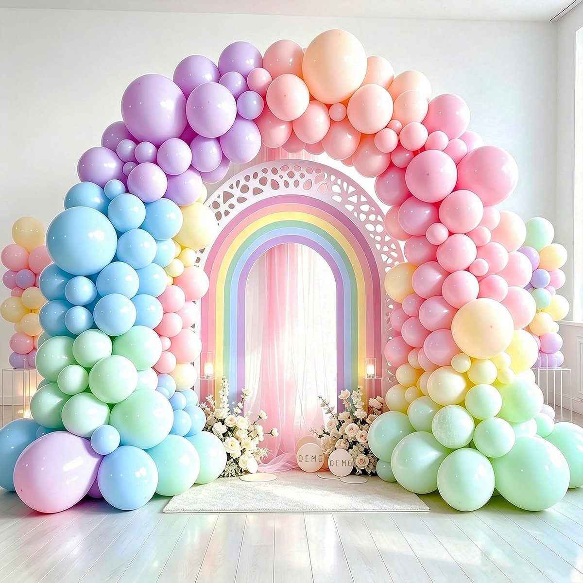 Ballonnen 12 10 5 inch pastel regenboog eco latex ballon pakket voor romantische bruiloft kinderen eenhoorn verjaardag baby douche party decoraties DIY boog slinger
