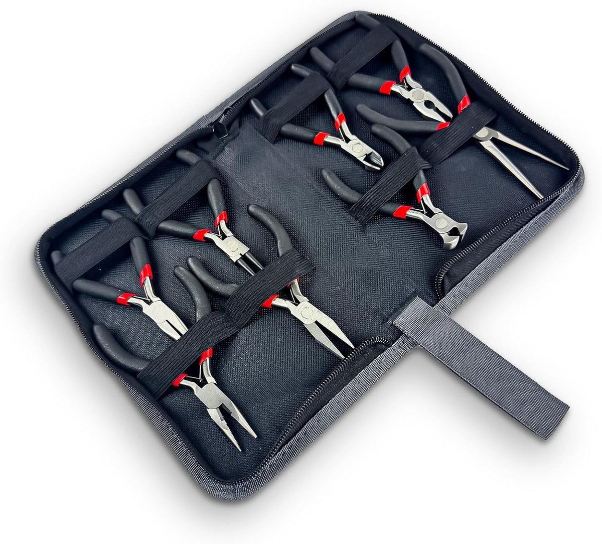 8 Stuks Mini Tangen Set, Sieraden tangen set Sieradenaccessoires Met Tas Voor Doe-Het-Zelvers Professionals Klussers En Reparaties