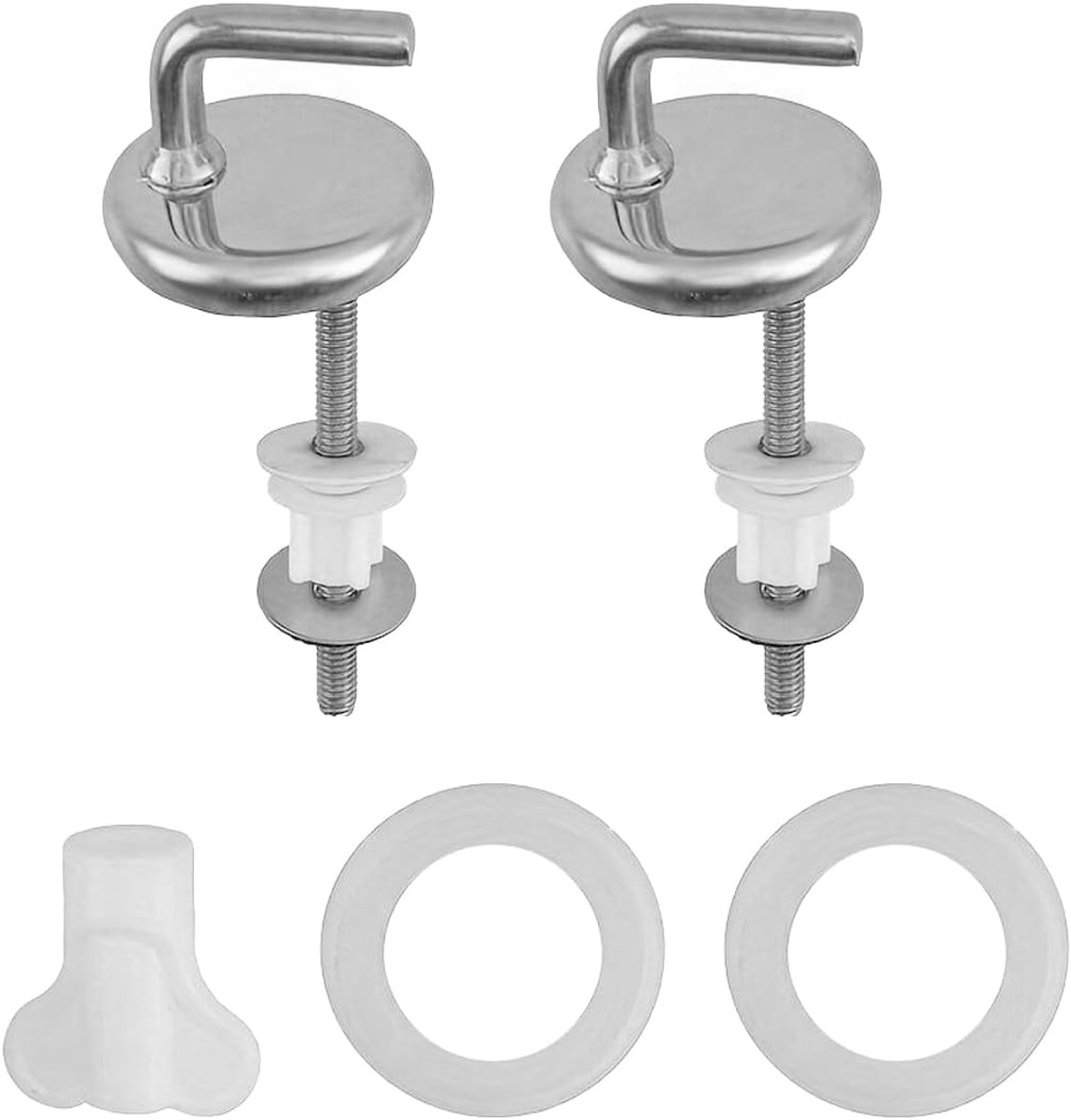 Toiletbril scharnier accessoire, compatibel met de meeste standaard toiletten, geschikt voor snelle installatie en vervanging van blinde gaten in de badkamer