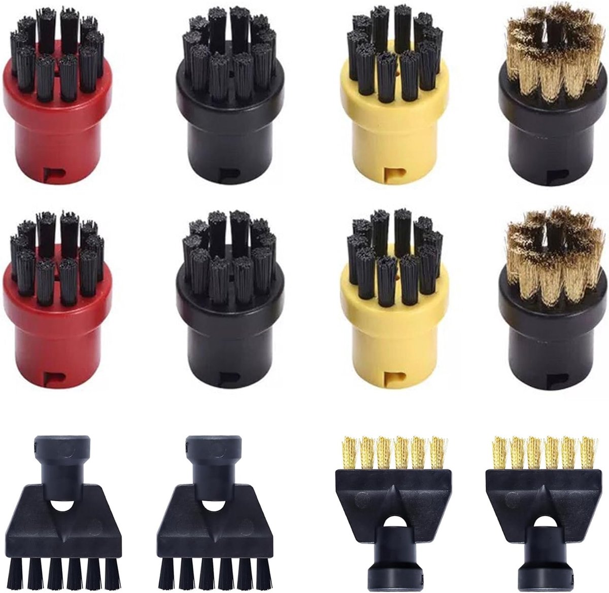 12 stuks borstels accessoires stoomreiniger, borstel, reserveonderdelen, stoomreiniger, set voor Kärcher SC1 SC2 SC3 SC4 SC5 (12)