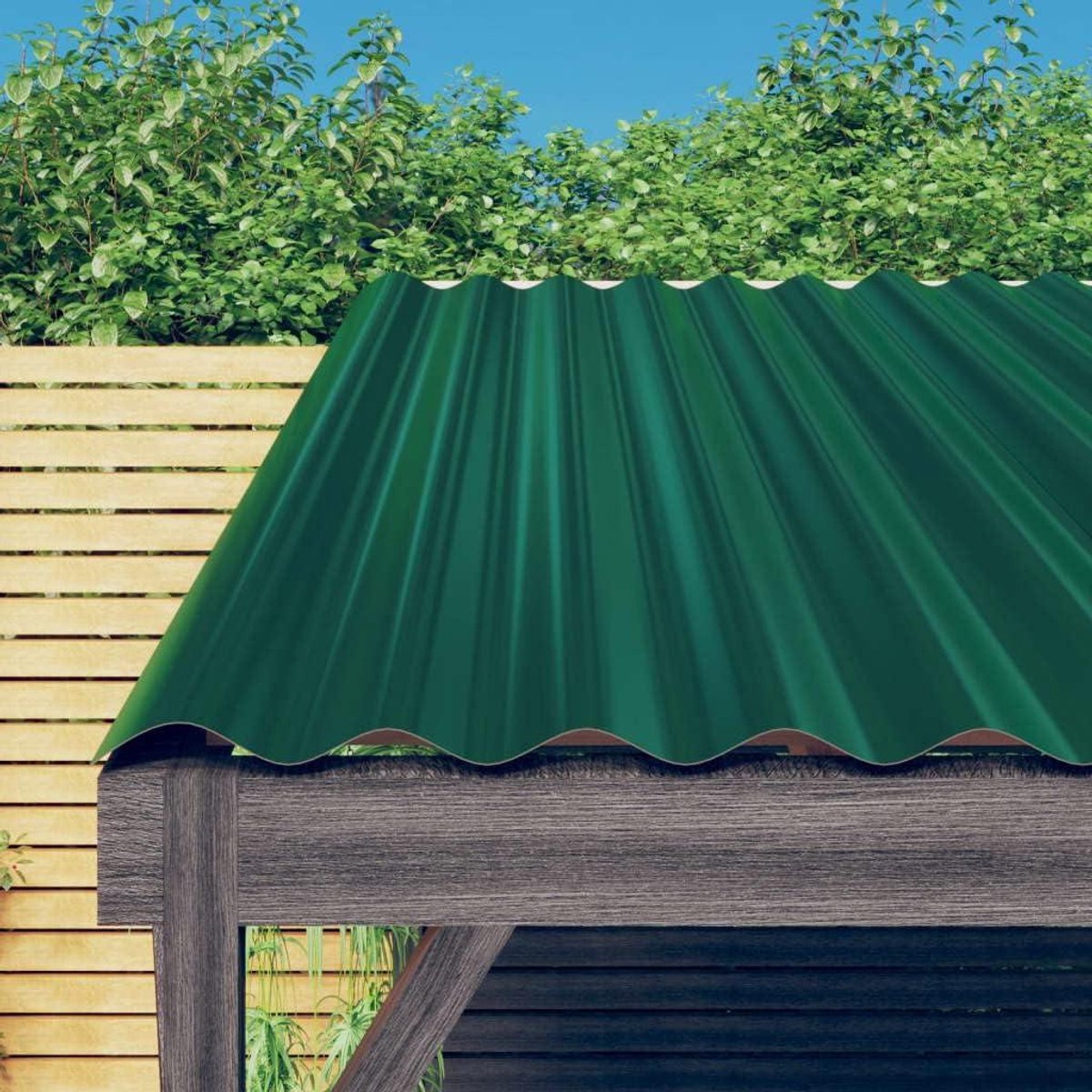 Dakpanelen - Dakplaten - Tuinhuis Bedekken - Verzinkt Staal - 60 x 36 cm - Groen
